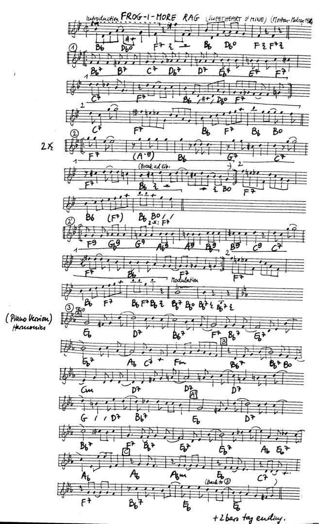 frog-i-more rag leadsheet – book us for your next 20s or gatsby event